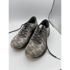 Brooks Adrenaline Shoes Womens Size 9 Beige Pattern Running Sneakers 1203291B276